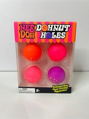VIRAL NEEDOH Donut Holes Squeeze Fidget Toy Set New Unopened